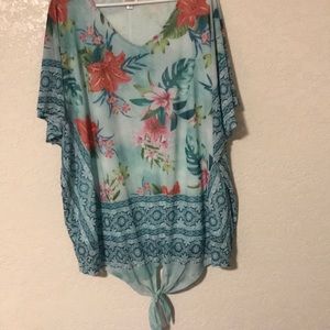 Beautiful turquoise butterfly shirt
